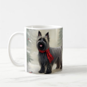 Mug Skye Terrier Dog à Noël de neige