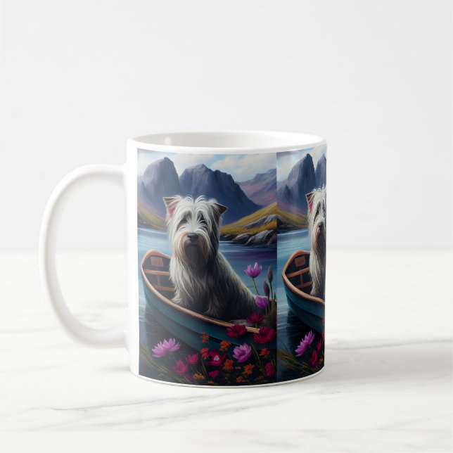 Mug Skye Terrier sur une pagaie : une aventure Pittore (Gauche)