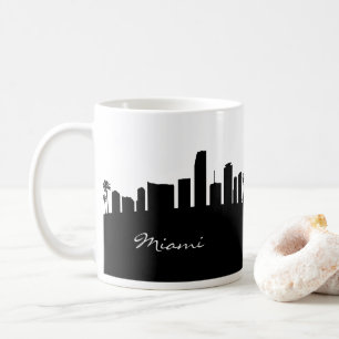 Mug Skyline Black and White Miami