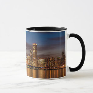 Mug Skyline De Chicago La Nuit