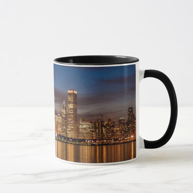 Mug Skyline De Chicago La Nuit (Droite)