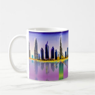 Mug Skyline de Dubaï avec le gratte-ciel Burj Khalifa