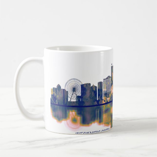 Mug Skyline de la ville d'Atlantique (Gauche)