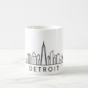 Mug Skyline Détroit - Design Cityscape