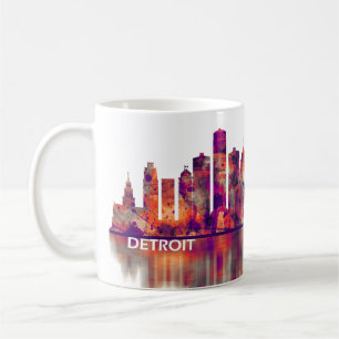 Mug Skyline Detroit Michigan