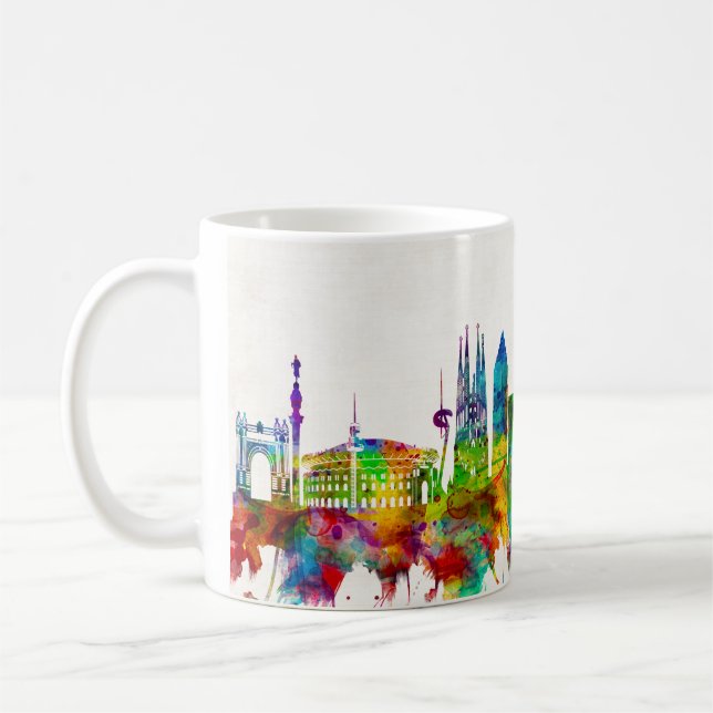 Mug Skyline Espagne de Barcelone (Gauche)
