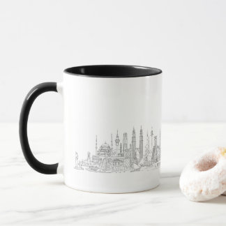 Mug Skyline of the World (Noir + Blanc)