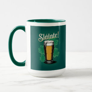 Mug Slàinte ! Saint Patrick's Day Pint of Beer on Gree