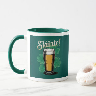 Mug Slàinte ! Saint Patrick's Day Pint of Beer on Gree