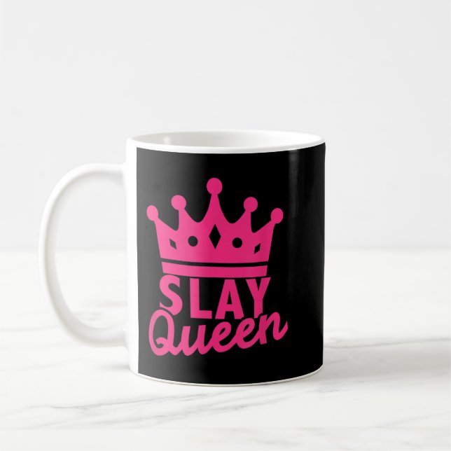 Mug Slay Queen Pink Crown College Sorority Party (Gauche)