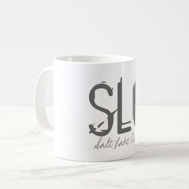 Mug SLC Salt Lake City Airport Typographie (Devant gauche)