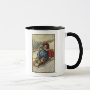 Mug Sledding de petites filles de ChristmasTwo