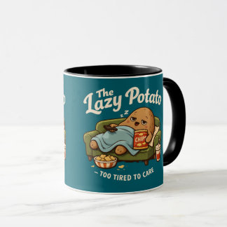 Mug Sleepy Beige Cartoon Potato Sofa Comfort Design