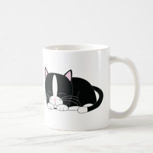 Mug Sleepy Kitty {Tuxedo}