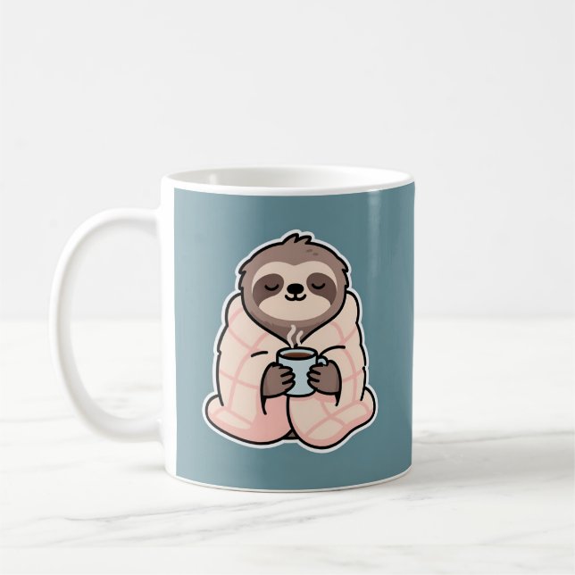 Mug Sleepy Sloth Funny Morning Drinks (Gauche)