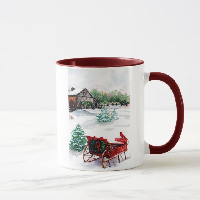 Mug Sleigh et Robin rouge (Droite)