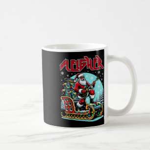 Mug Sleigher Salut Santa Heavy Metal Rock de Noël Xma