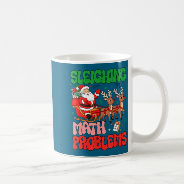 Mug Sleighing Math Problems Funny Teacher Christmas Qu (Droite)