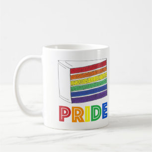 Mug Slice de gâteau de couche arc-en-ciel LGBT Gay pri