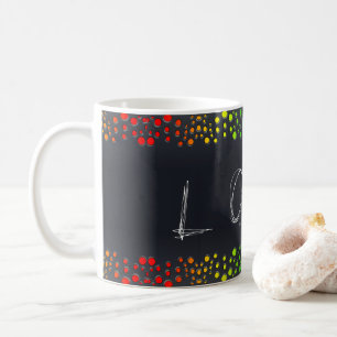 Mug SlipperyJoe aime les bulles rouge orange jaune ver
