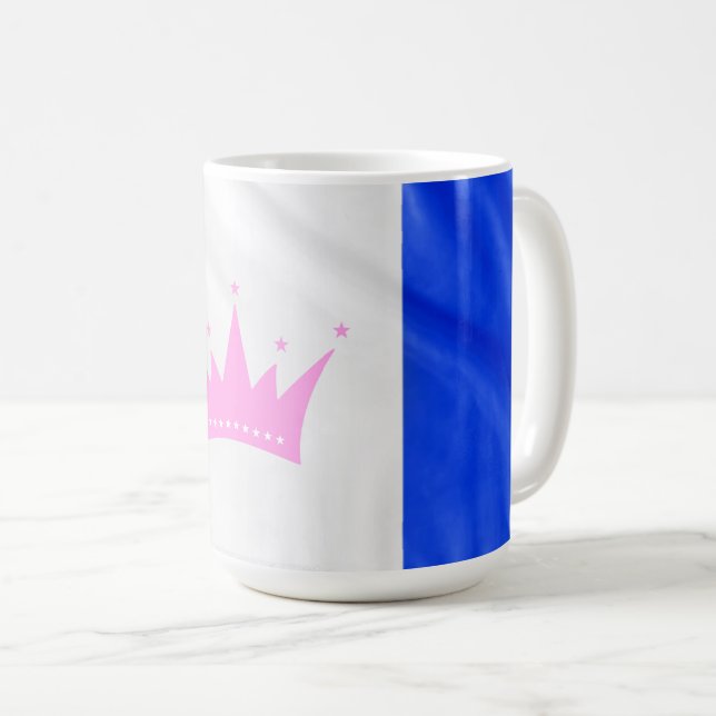 Mug SlipperyJoe drag drapeau de fierté violet blanc bl (Devant droit)