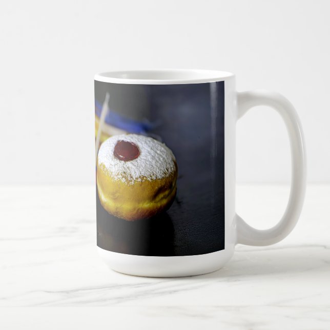 Mug SlipperyJoe nature morte symbolique de Hanukkah fê (Droite)