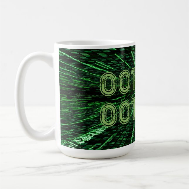 Mug SlipperyJoe's 69 code binaire dynamique ordinateur (Gauche)