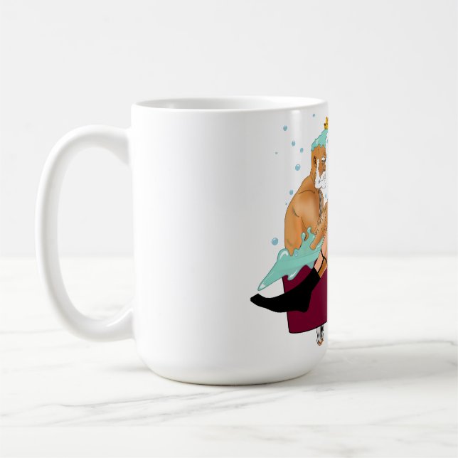 Mug SlipperyJoe's deux gays hommes aiment la baignoire (Gauche)
