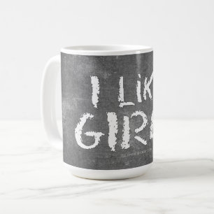 Mug SlipperyJoe's J'aime les filles tableau noir sale