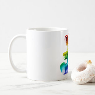 Mug SlipperyL'ours en peluche brossé de Joe gra arc-en
