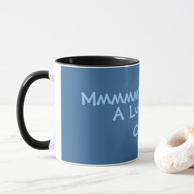 Mug slogan amusant riant argot café et thé boire (Avec donut)