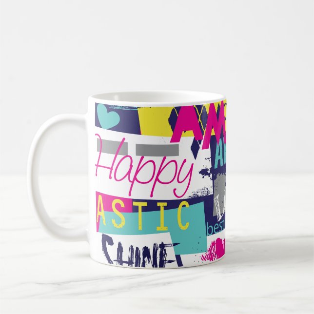 Mug Slogan brillant : Mode Abstraite sans couture (Gauche)