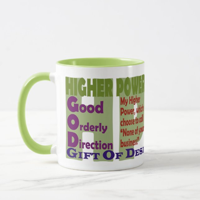 Mug Slogans de puissance 12 pas plus haut (Gauche)