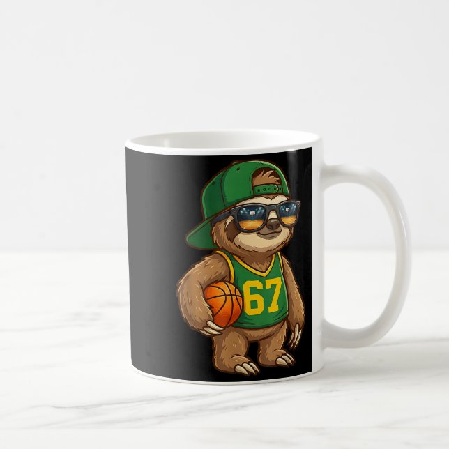 Mug Sloth Basketball 67 Gen Alpha Slang Srts Men Boys  (Droite)