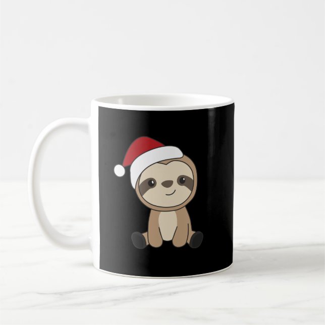Mug Sloth Christmas Snow Winter Animals Sloths Coffee  (Gauche)