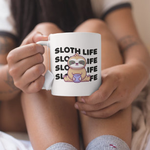 Mug Sloth Life   Parcelle couchée
