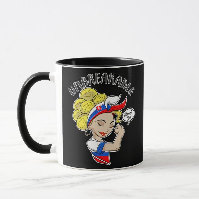 Mug Slovaque Fille Inbrisable I Patrimoine Slovaque I (Gauche)