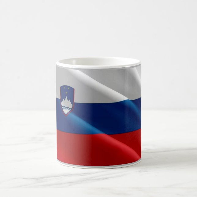 Mug Slovénie - Drapeau Slovène qui Flotte - (Centre)