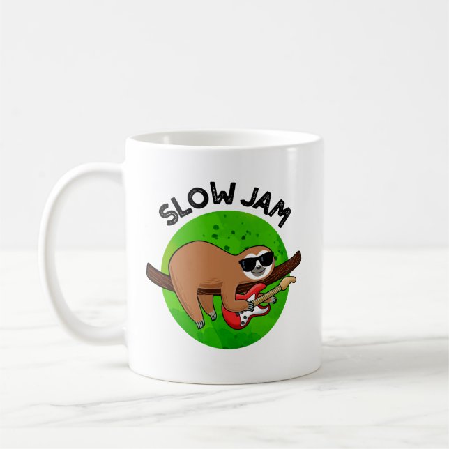 Mug Slow Jam Funky Musique Animal Pun (Gauche)
