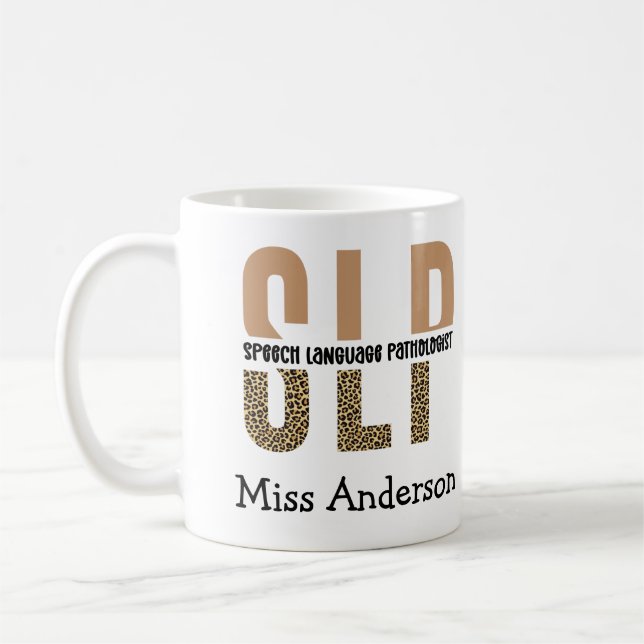 Mug SLP personnalisé orthophoniste don (Gauche)