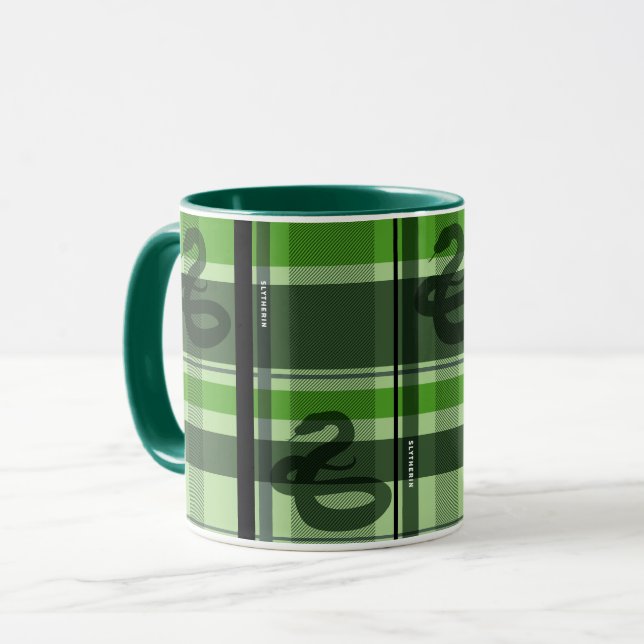 Mug SLYTHERIN™ Tartan Plaid Motif (Devant gauche)