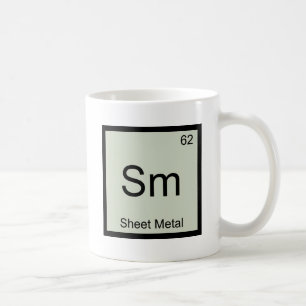 Mug SM - Symbole drôle T d'élément de chimie de tô