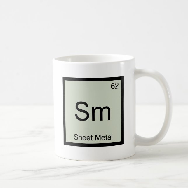 Mug SM - Symbole drôle T d'élément de chimie de tôle (Droite)