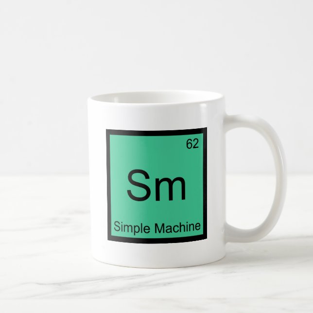 Mug Sm - Tee Symbole d'Élément de Chimie de Machine Si (Droite)