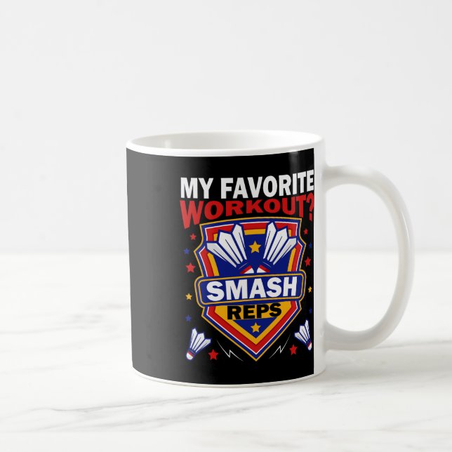 Mug Smash Reps Badminton Jour Raquettes Navettes Qu (Droite)