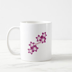 Mug Smile Fleurs Violettes – Tasse Florale Élégant