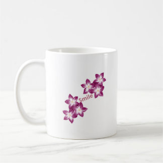 Mug Smile Fleurs Violettes – Tasse Florale Élégant