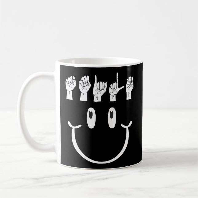Mug Smile Hand Sign Language Asl Interpreter Translato (Gauche)