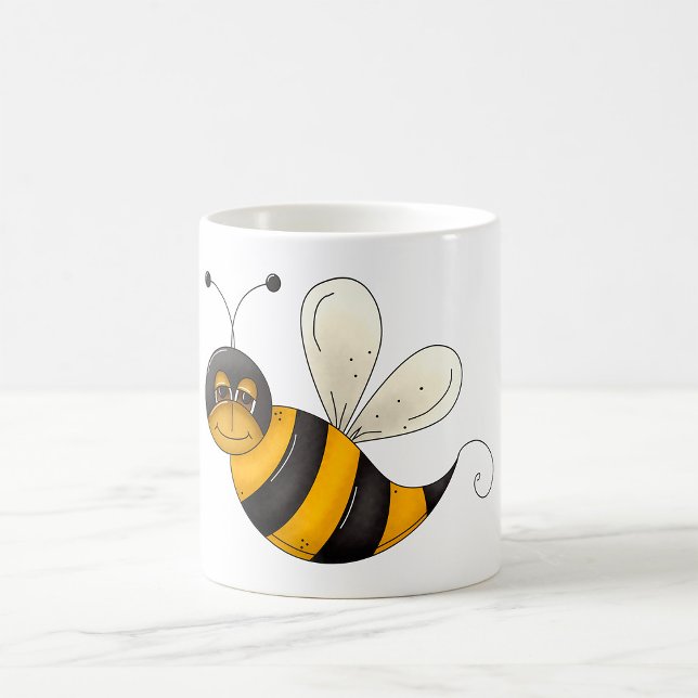 Mug Smiling Bee Fun Bumblebee Character (Créateur téléchargé)