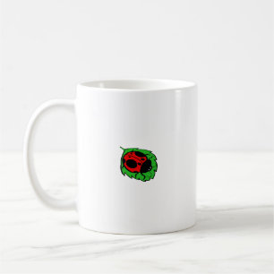 Mug Smiling Ladybug sur Green Leaf Mini -